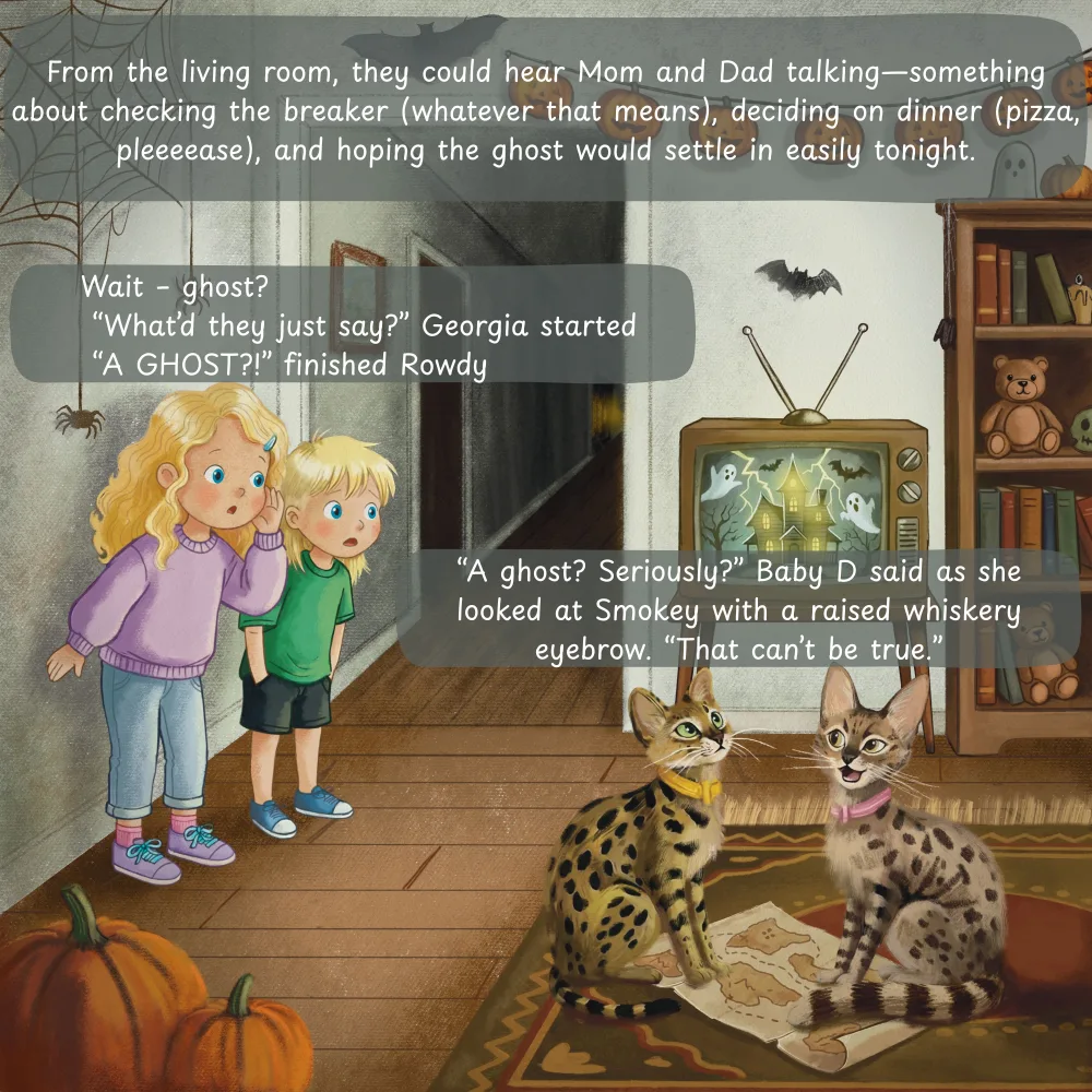 Interior spread from The Great Ghost Mix Up